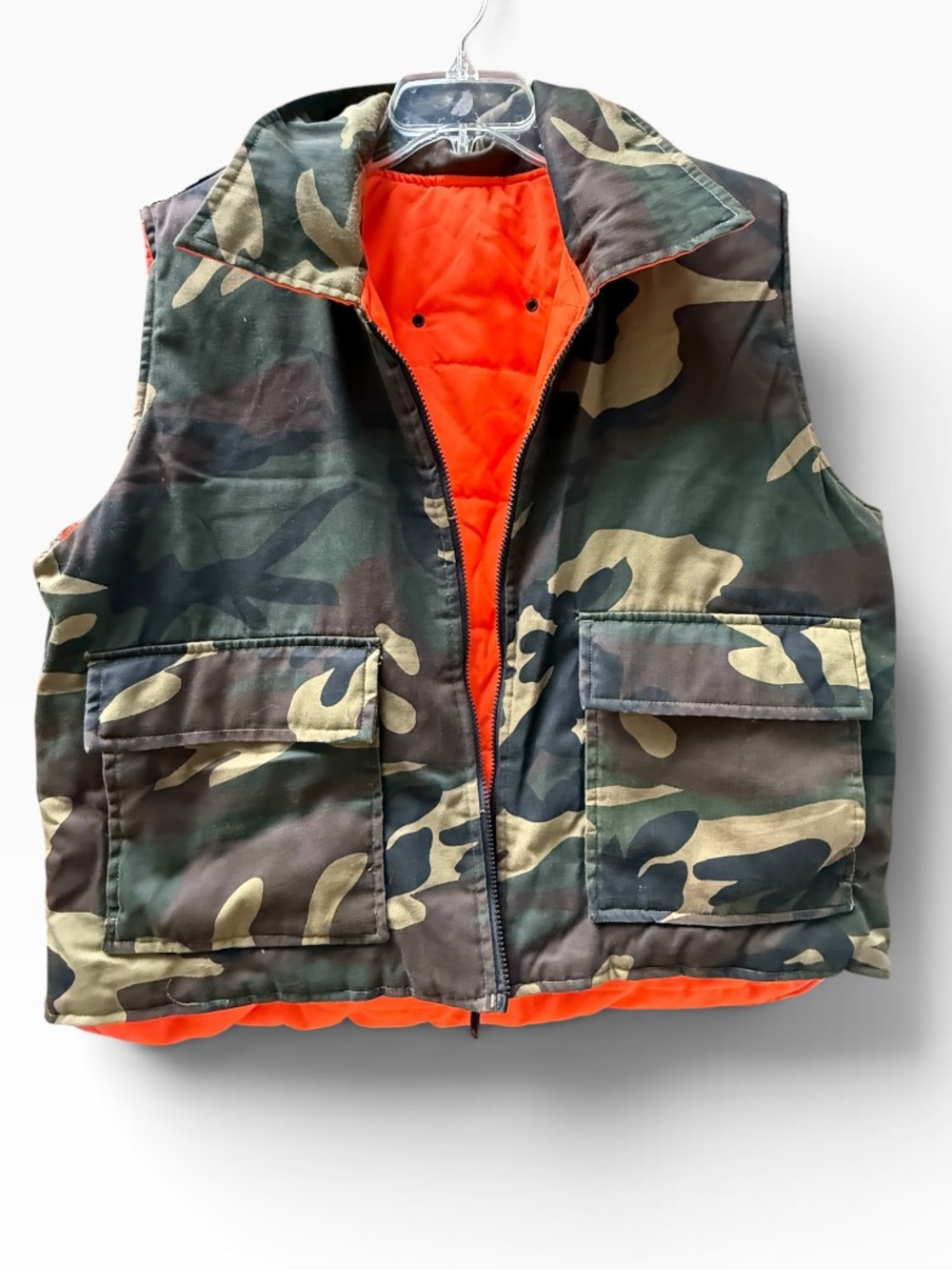 Northwest Territory Reversible Hunting Vest Camo Orange Men’s size XL